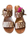 Tory Burch Shoe Size 7 Brown Leather & Cork Double Strap Gold Hardware Shoes Brown / 7