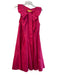 Flores & Flores Size 8 Hot pink Silk Sleeveless Belt Round split neck Dress Hot pink / 8