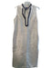 Sail To Sable Size 3 Off White & Navy No Fabric Tag Sleeveless V Neck Dress Off White & Navy / 3