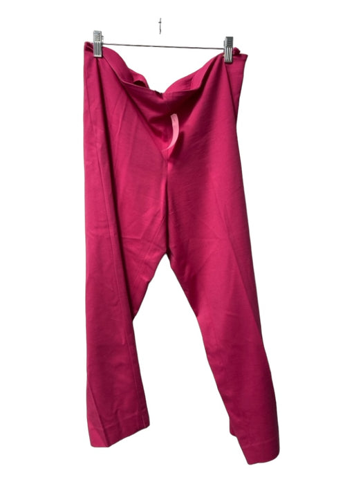 St John Sport Size 10 Hot pink High Waist Side Zip Straight Leg Pleat Pants Hot pink / 10