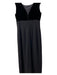 Ellen Tracy Size 14 Black Polyester Boat Neck Sleeveless Mixed Fabric Dress Black / 14