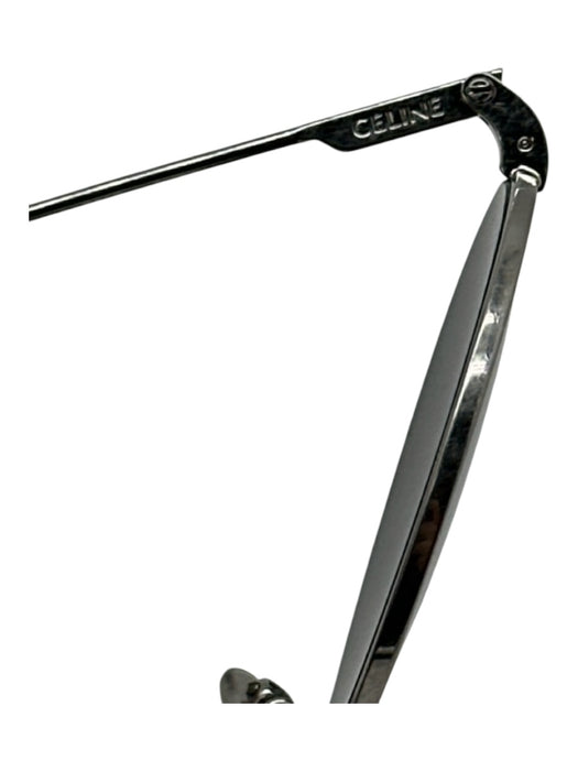 Celine Silver Silver Tone Metal Round Frames tinted lens Sunglasses Silver