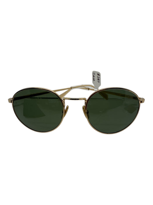 Celine Gold Gold Tone Metal Round Frames tinted lens Sunglasses Gold
