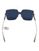Christian Dior Blue & Gold Acetate gold tone metal Blue tint Square Sunglasses Blue & Gold