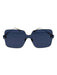Christian Dior Blue & Gold Acetate gold tone metal Blue tint Square Sunglasses Blue & Gold