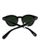 Oliver Peoples Black & Green Acetate Tinted Round Lens Sunglasses Black & Green