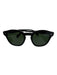 Oliver Peoples Black & Green Acetate Tinted Round Lens Sunglasses Black & Green
