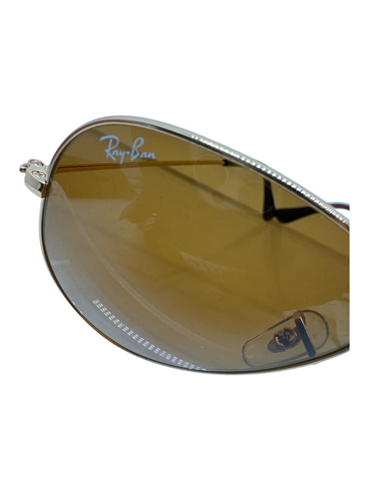 RayBan Gold Gold Tone Metal Tinted Aviator Sunglasses Gold
