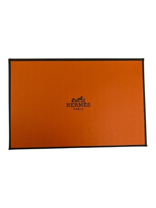 Hermes Orange & Silver Silver Tone Metal Leather Fringe Keychain Orange & Silver