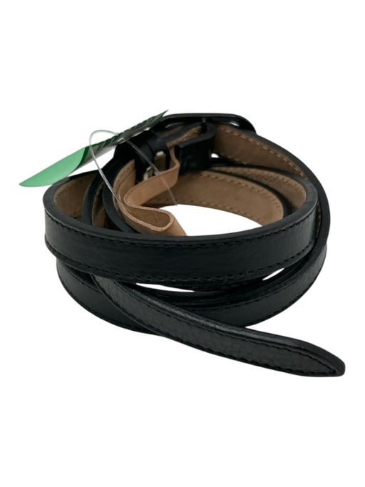 Proenza Schouler Black Leather Thin Buckle Detail Belts Black / M