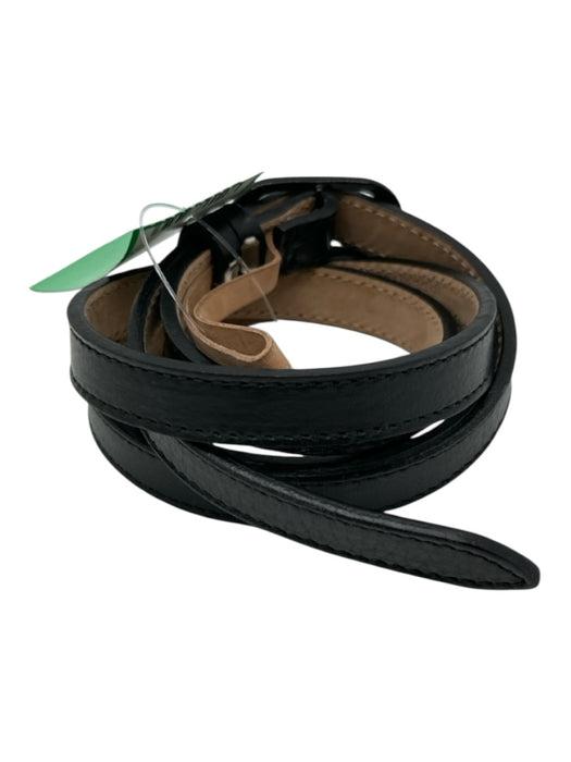 Proenza Schouler Black Leather Thin Buckle Detail Belts Black / M