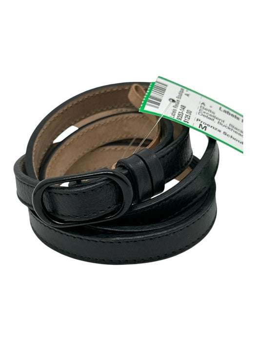 Proenza Schouler Black Leather Thin Buckle Detail Belts Black / M