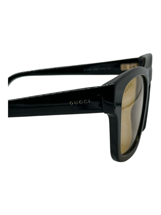 Gucci Black & Yellow Acetate Yellow Tint Wayfarer Sunglasses Black & Yellow