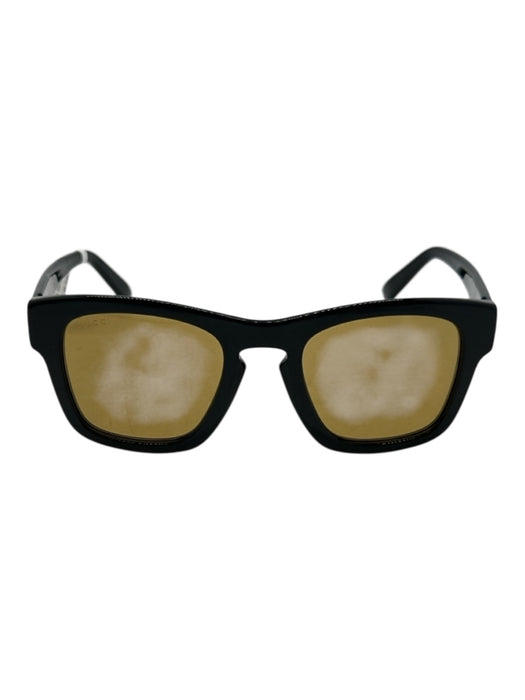Gucci Black & Yellow Acetate Yellow Tint Wayfarer Sunglasses Black & Yellow
