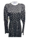 Khaite Size 6 Black & White Acetate Long Sleeve Polka Dot Pleated Skirt Dress Black & White / 6