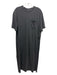 XiRENA Size S Gray Cotton Short Sleeve Patch Pocket T Shirt Maxi Dress Gray / S