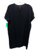 Jenny Kayne Size L Black Acetate Blend Short Sleeve Keyhole Back Shift Dress Black / L