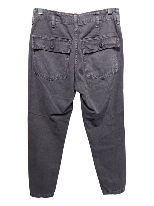 AMO Size 24 Faded Purple Cotton & Acetate Patch Pocket Center Slit Tapered Pants Faded Purple / 24