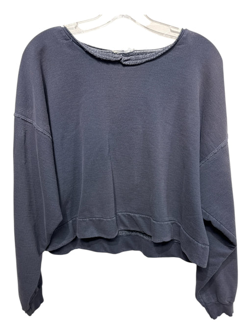 Rachel Comey Size XS/S Slate Blue Cotton Blend Wide Collar Contrast Stiching Top Slate Blue / XS/S