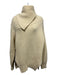 Jil Sander Size S/34 Butter Yellow Wool Rib Knit Asymetric Cowl neck Sweater Butter Yellow / S/34