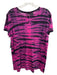 Proenza Schouler Size L Pink & Black Cotton & Acetate Short Sleeve Tie Dye Top Pink & Black / L