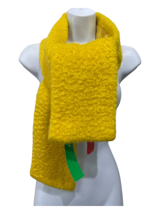 Delpozo Marigold Yellow Wool Blend Boucle Rectangle Lined scarf Marigold Yellow / One Size