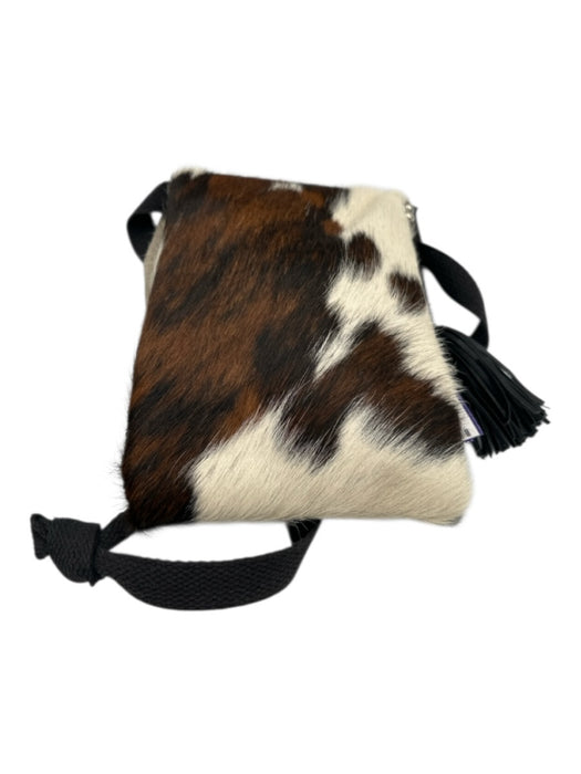 No Brand White, Brown, Black Pony Hair Crossbody Flap Tassel Bag White, Brown, Black / S