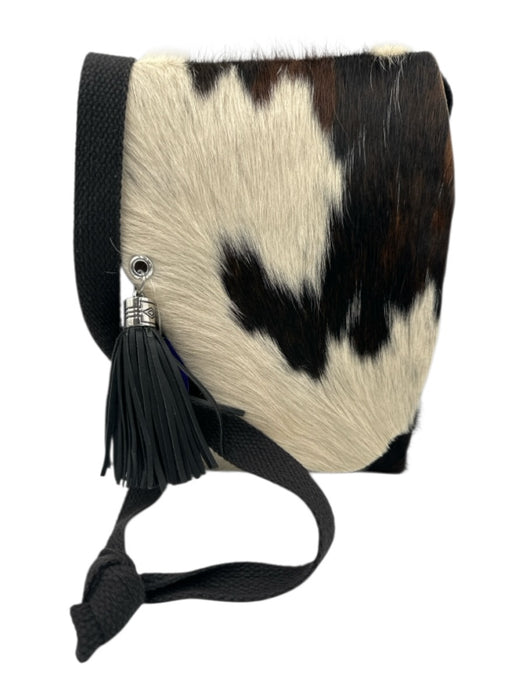 No Brand White, Brown, Black Pony Hair Crossbody Flap Tassel Bag White, Brown, Black / S