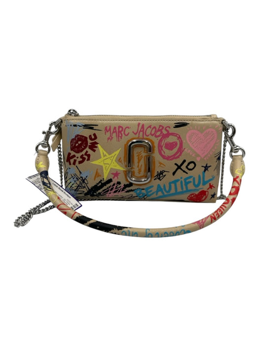 Marc Jacobs Beige & Multi Coated Leather Zip Close Graphite Bag Beige & Multi / S/M