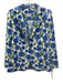Alice + Olivia Size 8 Blue, White, Green Polyester Long Sleeve Floral Jacket Blue, White, Green / 8