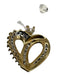 No Brand Gold 10 Karat Diamond Heart Pendant Gold