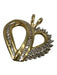 No Brand Gold 10 Karat Diamond Heart Pendant Gold