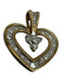 No Brand White & Gold 10k Gold Diamond Pendant Pendant White & Gold