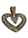 No Brand White & Gold 10k Gold Diamond Pendant Pendant White & Gold