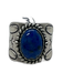 Carolyn Pollack Blue & Silver 925 Sterling Silver Carved Oval Wide Ring Blue & Silver