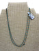 Teal Metal Beaded Chain Lobster Clasp Thin Necklace Teal