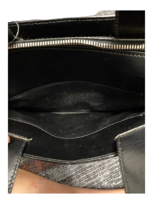 Tods Black Leather 2 Handles Hardcase Feet Hard Leather Bottom Bag Black / Large