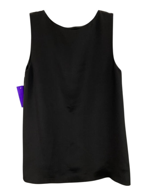 Ann Mashburn Size XS Black Silk Sleeveless V Neck Tank Top Black / XS