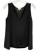 Ann Mashburn Size XS Black Silk Sleeveless V Neck Tank Top Black / XS