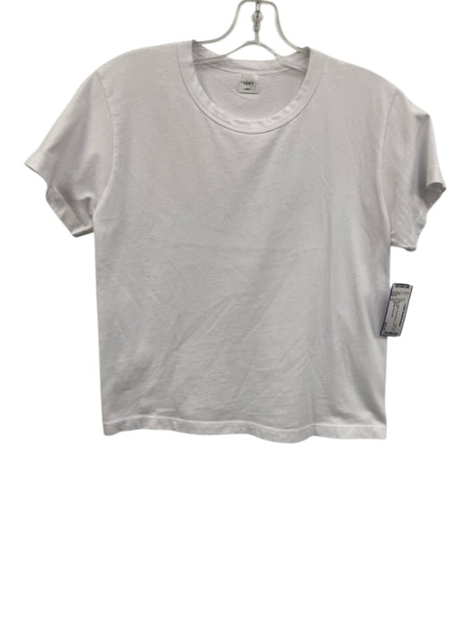 Leset Size S White Cotton Short Sleeve T Shirt Crop Top White / S