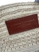 Sezane Beige & Brown Raffia Woven Leather Accents Drawstring Basket Bag Beige & Brown