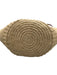 Sezane Beige & Brown Raffia Woven Leather Accents Drawstring Basket Bag Beige & Brown