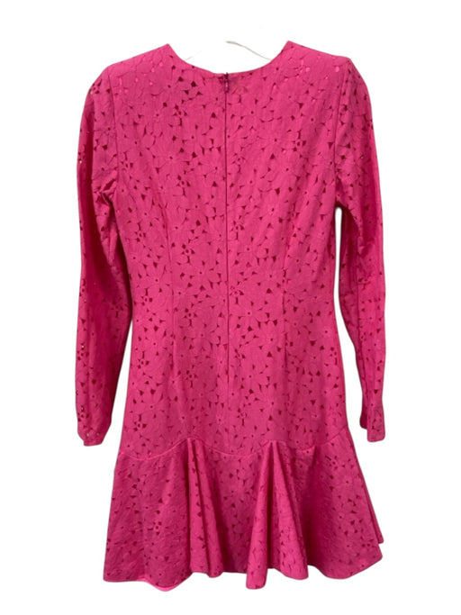 Mattui Collection Size S Hot pink Polyester Lace Overlay Floral Dress Hot pink / S