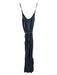Rag & Bone Size 2 Navy Blue & White Viscose Vertical Pinstripe Sash Jumpsuit Navy Blue & White / 2