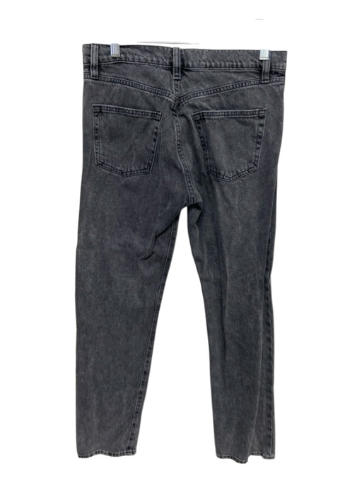 Frame Size 25 Gray Cotton Denim Button Fly Straight Jeans Gray / 25