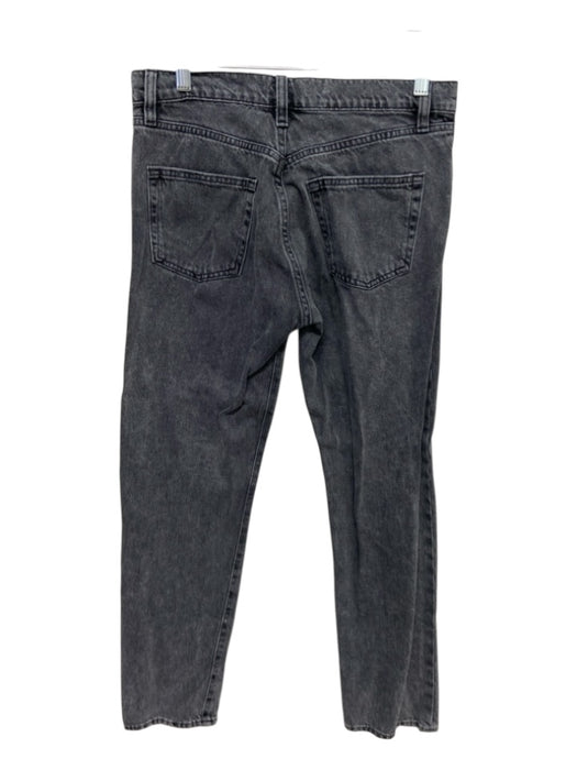 Frame Size 25 Gray Cotton Denim Button Fly Straight Jeans Gray / 25