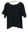 Atelier Delphine Size S Black Organic Cotton Short Sleeve pocket Boxy Top Black / S