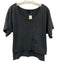Atelier Delphine Size S Black Organic Cotton Short Sleeve pocket Boxy Top Black / S