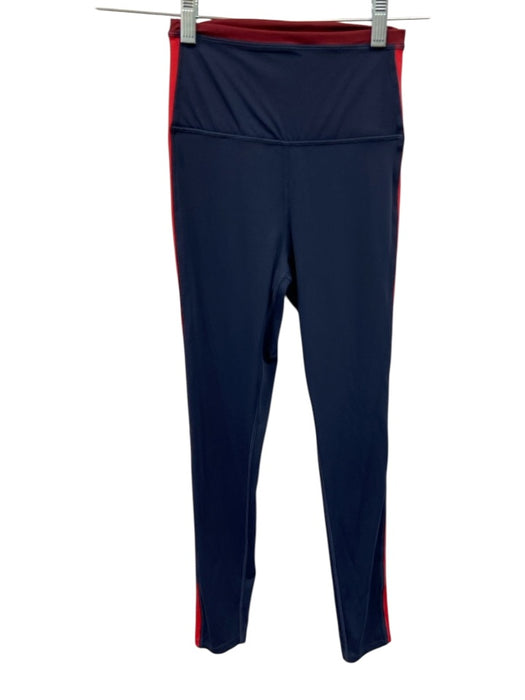 PE Nation Size S Navy Blue & Red Contrast Trim Legging Racerback Pant Set Navy Blue & Red / S