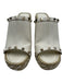 Valentino Shoe Size 39 Cream & Gold Leather Upper Rockstud Woven Wedges Cream & Gold / 39